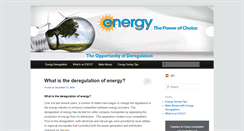 Desktop Screenshot of deregulationofenergy.org