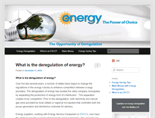 Tablet Screenshot of deregulationofenergy.org